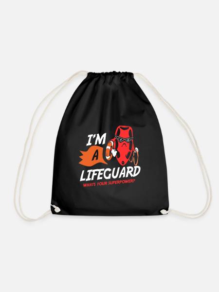 Lifeguard Swimmer - Turnbeutel - Schwarz
