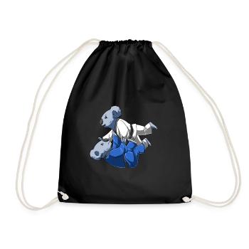Roll Koala at the BJJ - Drawstring Bag - black - Front
