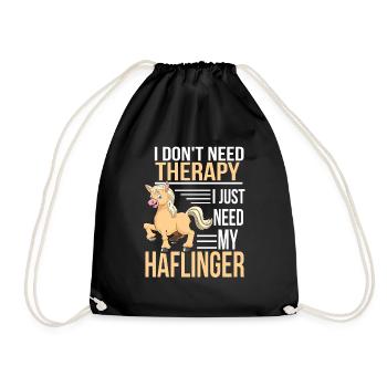 Haflinger t shirt - Turnbeutel - Schwarz - Vorne