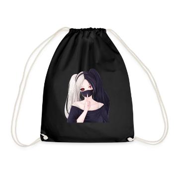 Gesugao Yandere Ecchi Otaku Waifu Anime - Turnbeutel - Schwarz - Vorne