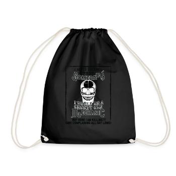 I Never Dreamed I Would Be a Grumpy Old Mechanic! - Drawstring Bag - black - Front