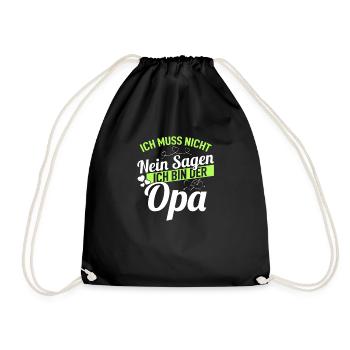 Lustig Vatertag Opa Vater Papa Spruch Opa Geschenk - Turnbeutel - Schwarz - Vorne