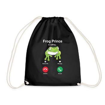 frog - Drawstring Bag - black - Front