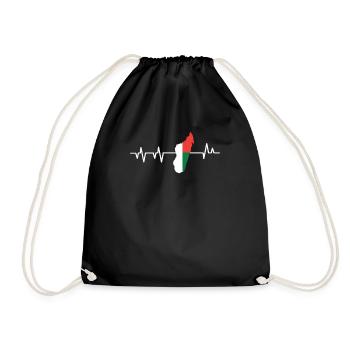 Madagascar - Drawstring Bag - black - Front