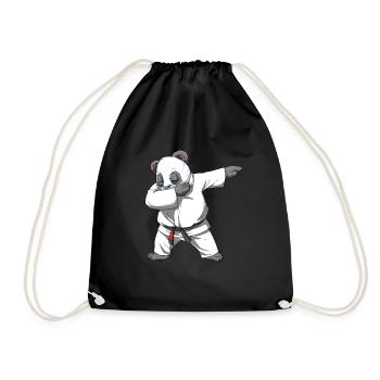 Dabbing Panda - BJJ and Jiu Jitsu Panda - Drawstring Bag - black - Front