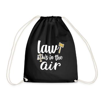 Lawyer attorney law justice gift - Drawstring Bag - black - Front