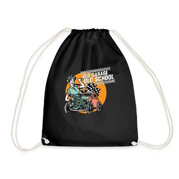 Pinup vintage rockabilly - Drawstring Bag - black - Front