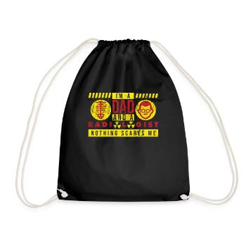 Radiologist Dad Gift - I'm A Dad And A - Drawstring Bag - black - Front
