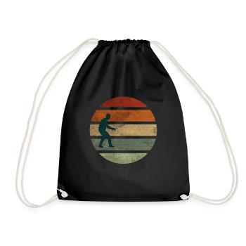 Vintage Style pêcheur rétro pêche pêche - Sac de sport léger - noir - Devant
