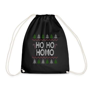 Ho Ho Ho Homo Gay LGBT Gay Noël laid - Sac de sport léger - noir - Devant