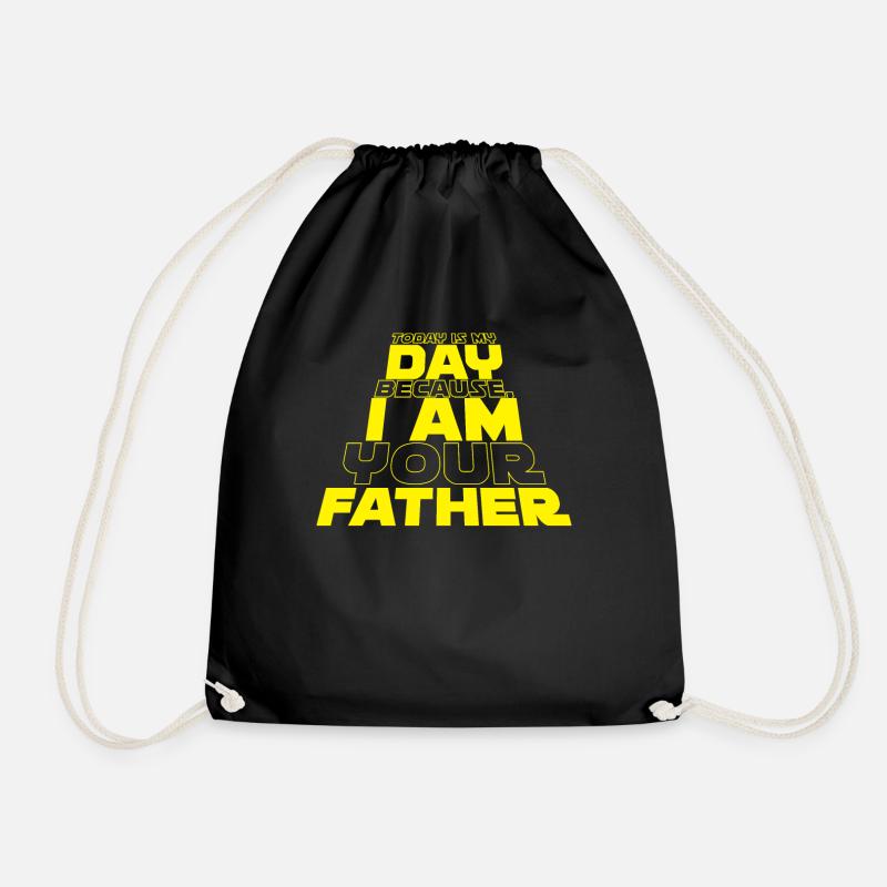 Father's Day holiday - Drawstring Bag - black