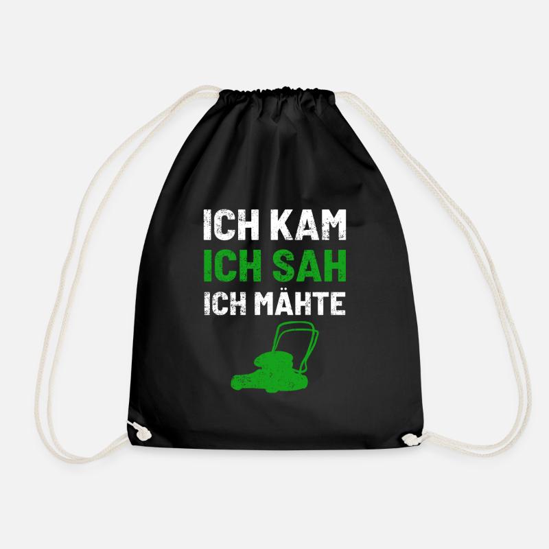 Rasentraktor Rasenmäher Mähen Rasen - Turnbeutel - Schwarz