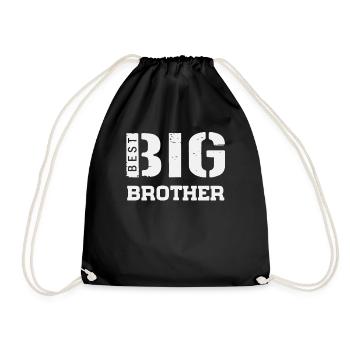 Cadeau de fête des hommes cool Big Little Brother pour la fête des pères - Sac de sport léger - noir - Devant