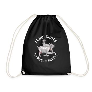 Chèvre berziege - Sac de sport léger - noir - Devant