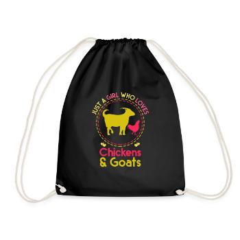 goat - Drawstring Bag - black - Front