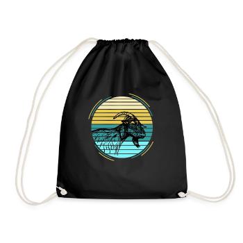 goat - Drawstring Bag - black - Front