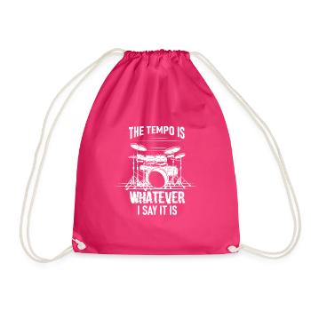 Drummer - Drawstring Bag - fuchsia - Front