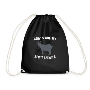 Chèvre - LES CHÈVRES SONT MES ANIMAUX D'ESPRIT - Sac de sport léger - noir - Devant