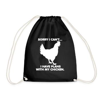 DÉSOLÉ, JE NE PEUX PAS AVOIR DES PLANS AVEC MES POULETS - Sac de sport léger - noir - Devant