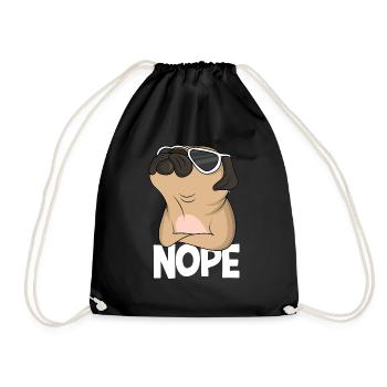 Pug Dog Nope Dog Lover Pug Ladies - Sac de sport léger - noir - Devant