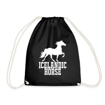 Cheval islandais - Sac de sport léger - noir - Devant