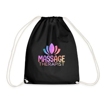 Massage therapist - Drawstring Bag - black - Front