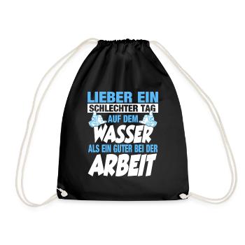 Windsurfer Kiter Stand up paddling, Surfer, Segler - Turnbeutel - Schwarz - Vorne