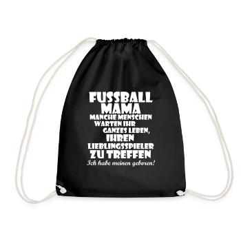 Fußball Mama - Turnbeutel - Schwarz - Vorne