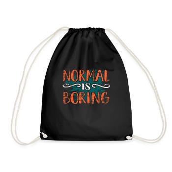 Funny quote - Drawstring Bag - black - Front