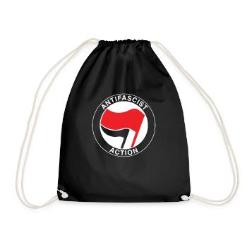 Drapeau antifasciste antifa - antiracisme antifasciste - Sac de sport léger - noir - Devant