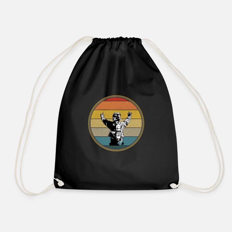 Firefighter - Drawstring Bag - black
