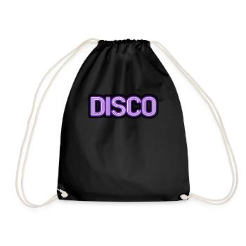 disco neon sign vintage Design - Turnbeutel - Schwarz - Vorne