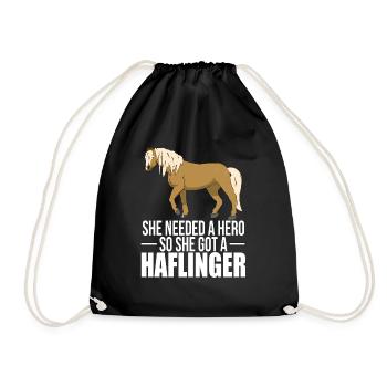 Haflinger foal Kohlfuchs Haflinger t shirt - Drawstring Bag - black - Front