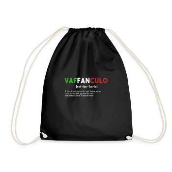 Vaffanculo Italien Humor lustiges Geschenk Italia - Turnbeutel - Schwarz - Vorne