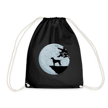German shorthaired pointer - Drawstring Bag - black - Front