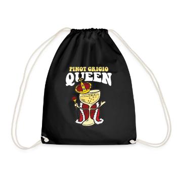 PINOT GRIGIO QUEEN - Drawstring Bag - black - Front