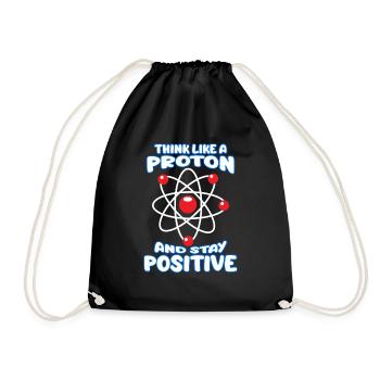 Rester Positif Proton Physicien Blague Humour Physique - Sac de sport léger - noir - Devant