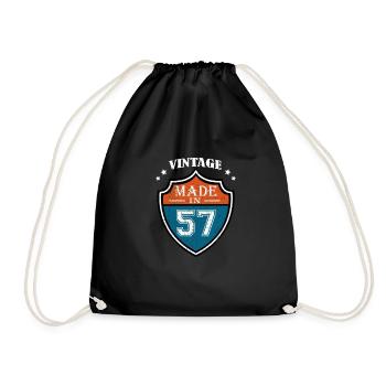 Vintage Made In 57 Sport 1957 Cadeau anniversaire - Sac de sport léger - noir - Devant