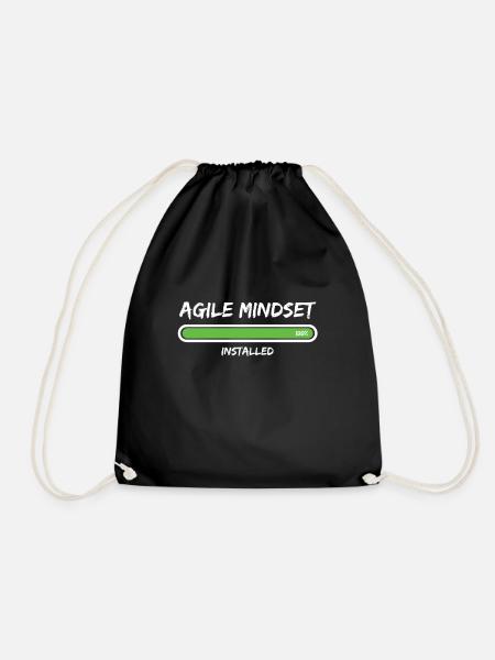 Scrum Agile Mindset Installed Projektmanagement - Turnbeutel - Schwarz