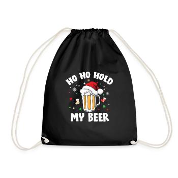 Ho Ho Tiens ma bière! Noël drôle | Bière alcoolisée - Sac de sport léger - noir - Devant