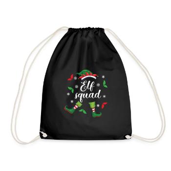Elf Squad - Funny Family Matching Christmas | Xmas - Turnbeutel - Schwarz - Vorne