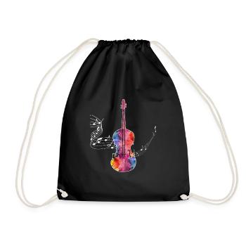 Violine - Turnbeutel - Schwarz - Vorne