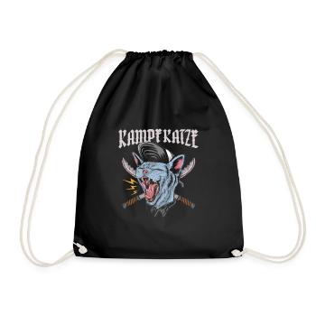 Kampfkatze - Turnbeutel - Schwarz - Vorne