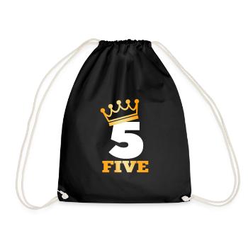 King at five - Drawstring Bag - black - Front