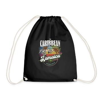 Jamaika - Die Karibik ruft - colorful - farbenfroh - Turnbeutel - Schwarz - Vorne