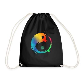 Frauen Yoga Geschenk drucken Yoga Klasse Yin Yang - Turnbeutel - Schwarz - Vorne