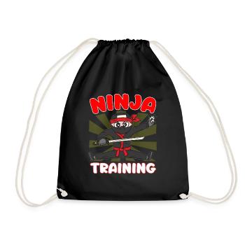 NINJA EN FORMATION - Sac de sport léger - noir - Devant