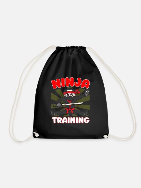 NINJA IN TRAINING - Drawstring Bag - black