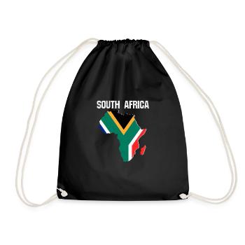 afrique du sud souvenir drapeau vacances graphique - Sac de sport léger - noir - Devant