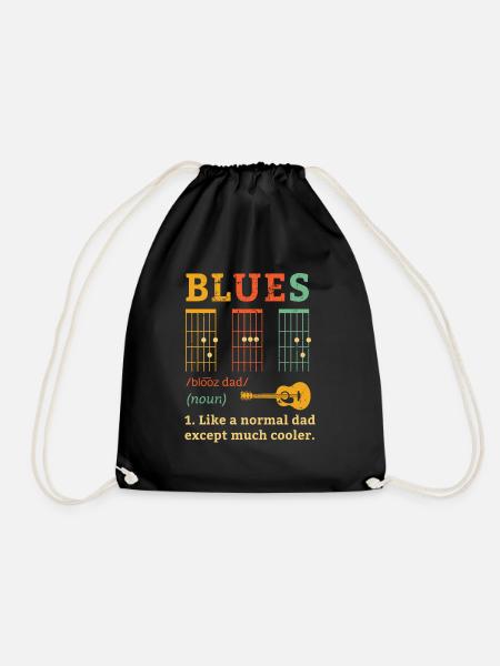 Blues Guitar Shirt - Bluesman Geschenk - Dad Guitar Ch - Turnbeutel - Schwarz